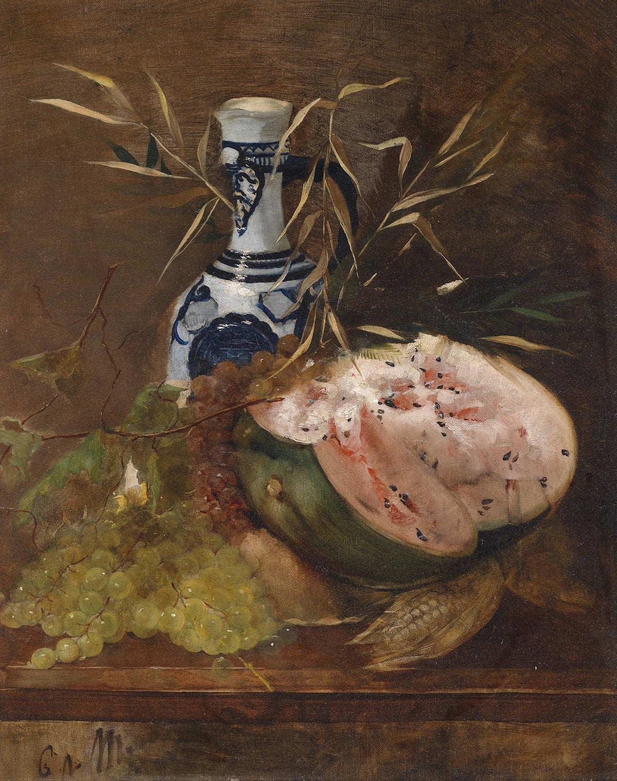 Früchtestillleben Mit Melone