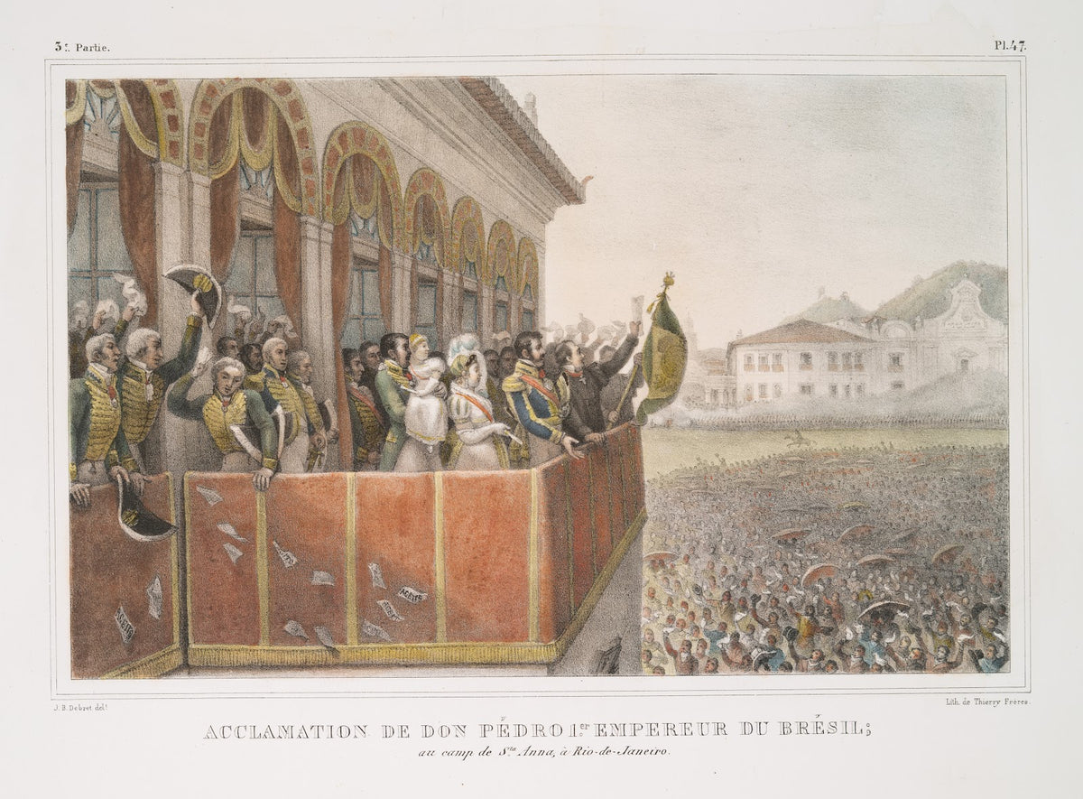 Acclamation de Don Pédro I er Empereur du Brésil au camp de Santa Anna à Rio de