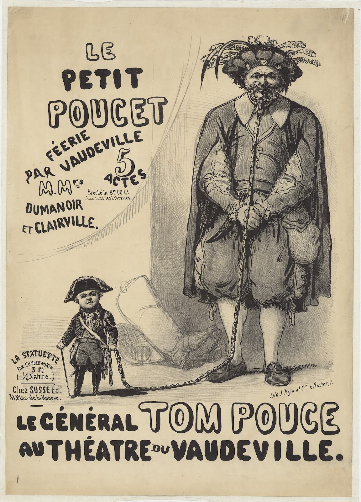 Le général Tom Pouce au théatre du Vaudeville 1845