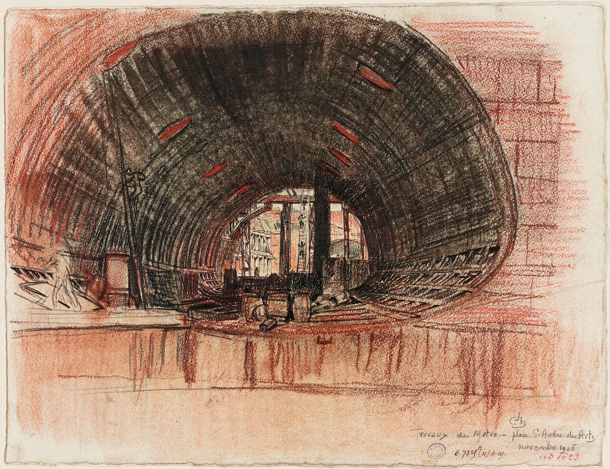 Travaux du métro place Saint André des Arts 1906