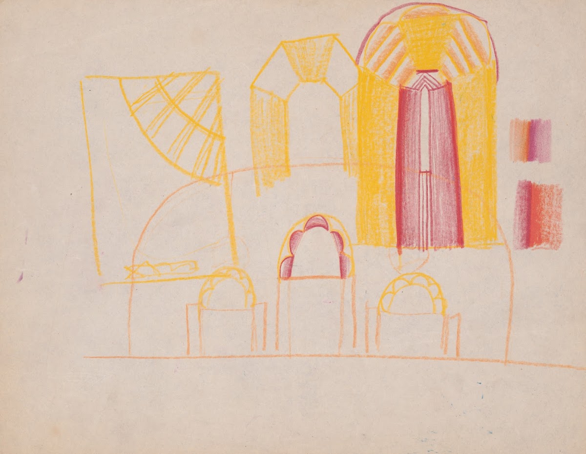 Design drawings for miscellaneous interiors some possibly related to the Hotel S