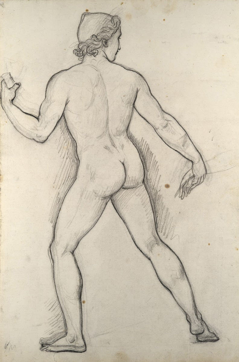 Male Nude Study for Castor and Pollux Freeing Helen 1817