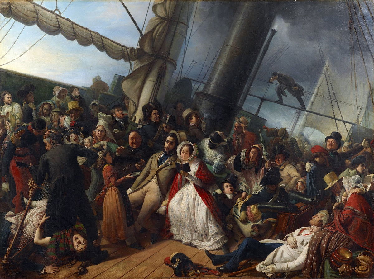 Seasickness at the Ball on Board an English Corvette About 1860s