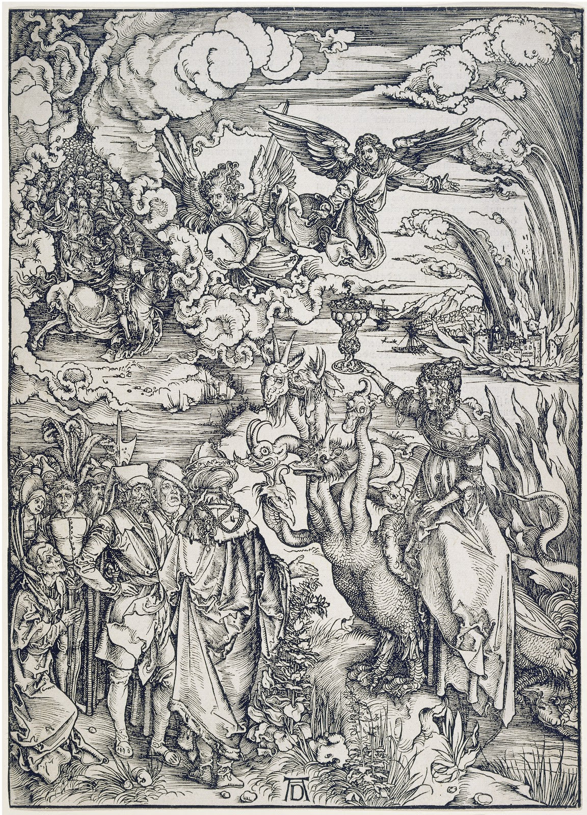 Das babylonische Weib aus der Folge der Apokalypse Urausgabe Deutsch 1498 ca 149