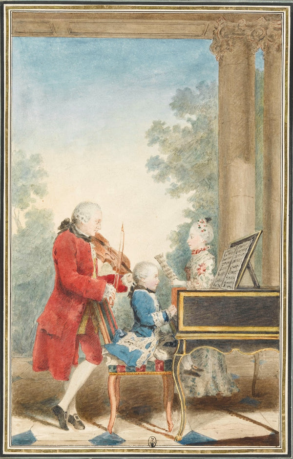 Portrait de Wolfgang Amadeus Mozart Salzbourg 1756 Vienne 1791 jouant à Paris av