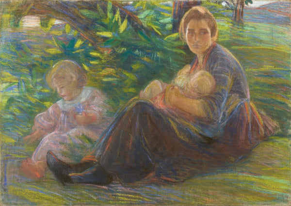 Mutter mit zwei Kindern