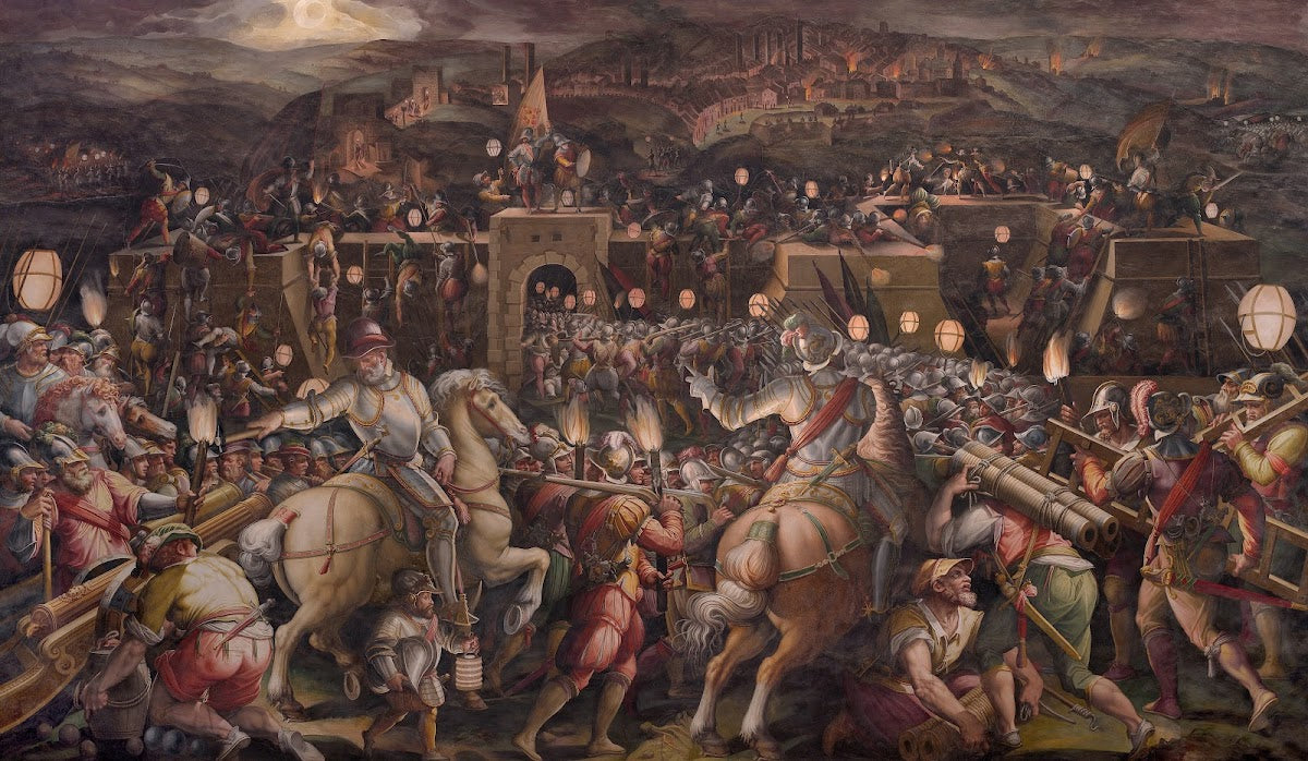 The storming of the fortress near Porta Camollia in Siena 1570