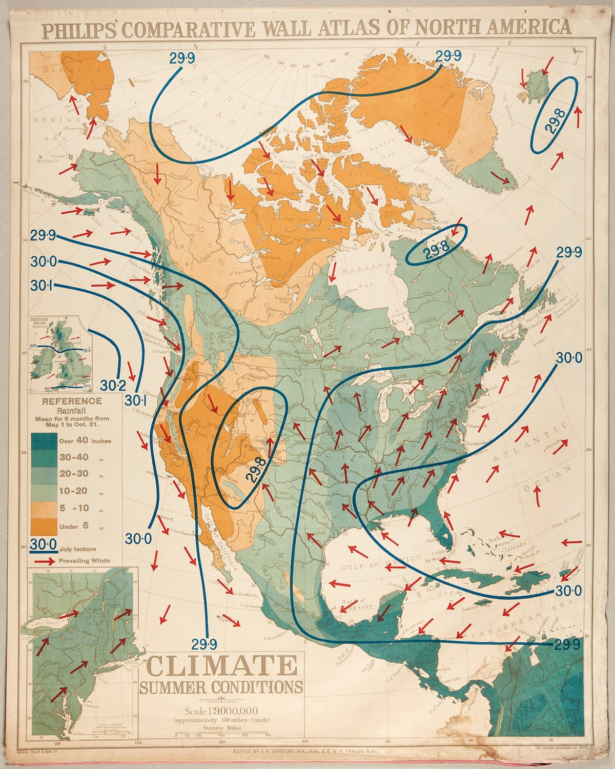 North America Climate Summer Conditions 1914