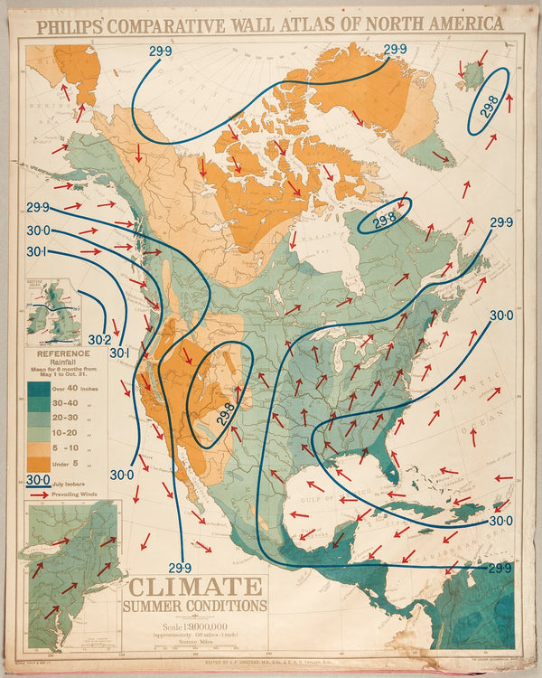 North America Climate Summer Conditions 1914