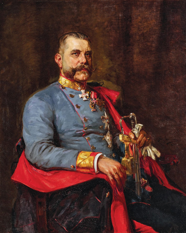 Portrait of town major field marshal lieutenant Ludwig Reitz Brachelli 1854 1937