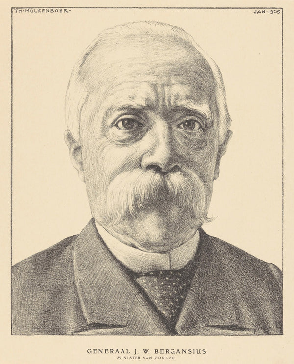 Portret van generaal Johannes Willem Bergansius 1905