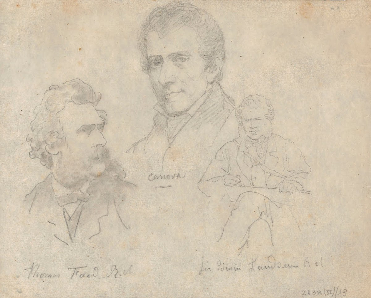 The Artists Thomas Faed Antonio Canova en Edwin Henry Landseer