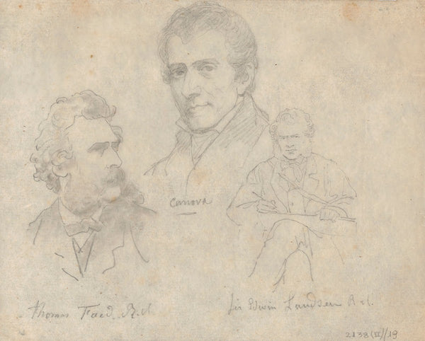 The Artists Thomas Faed Antonio Canova en Edwin Henry Landseer