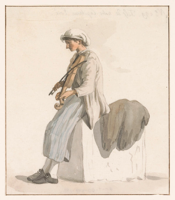 Zoon van kapitein Erié met viool 1778