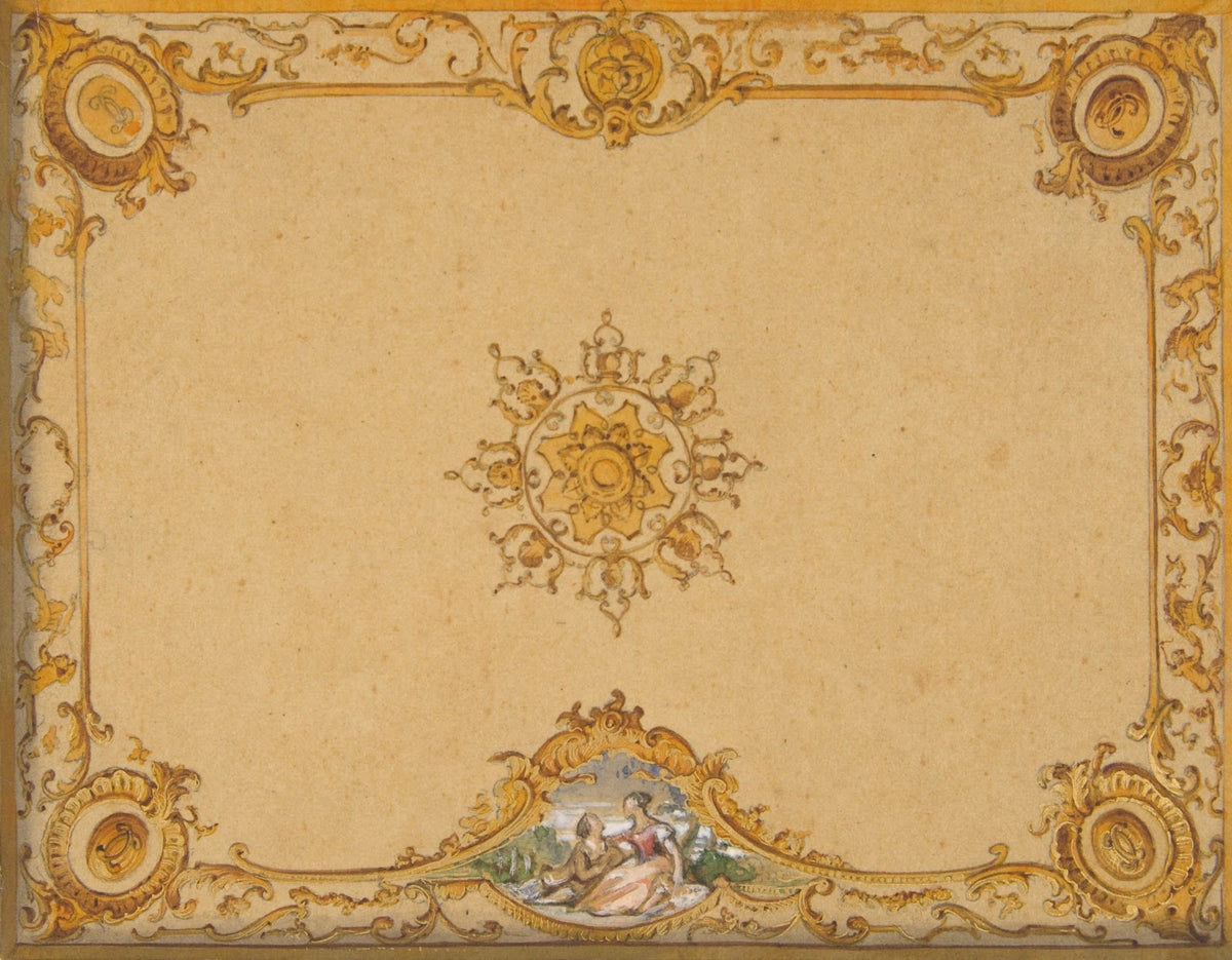 Design for a ceiling with painted decoration 183097