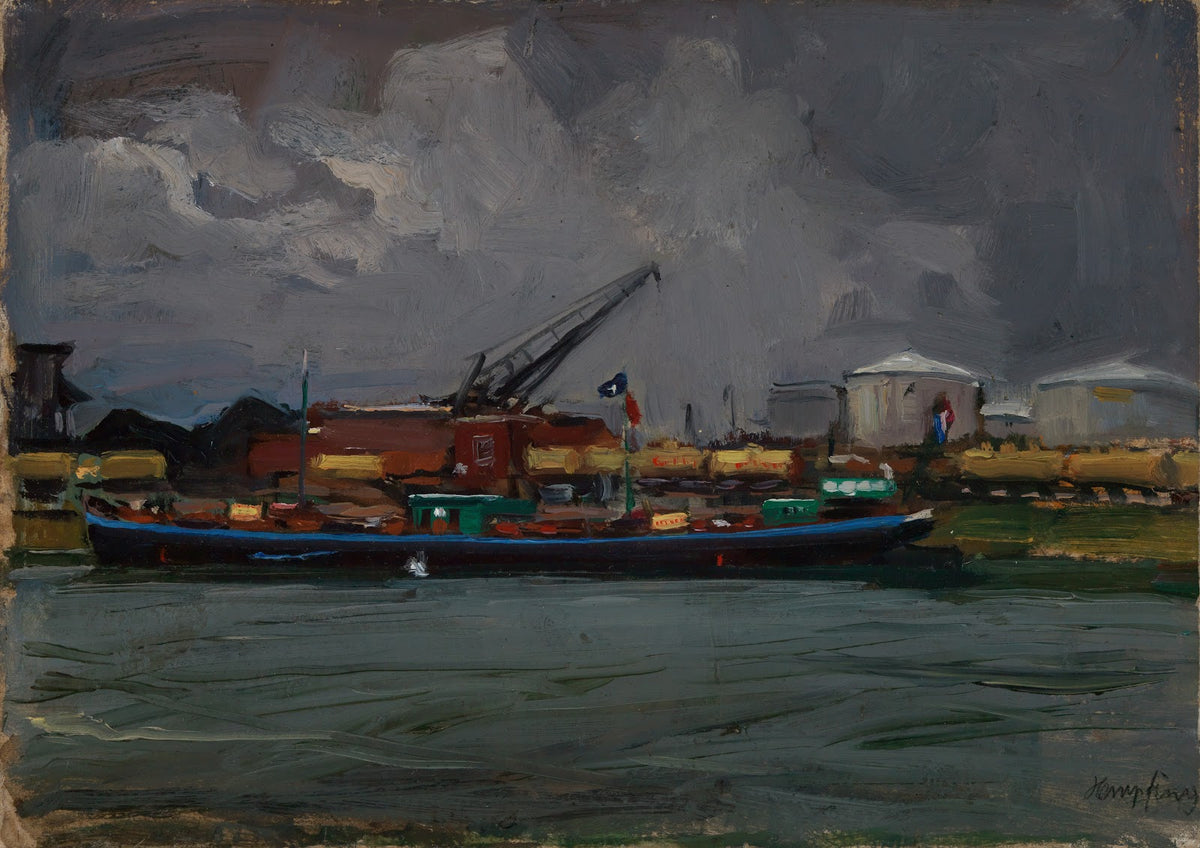 Motiv aus dem Karlsruher Rheinhafen 1926 1930