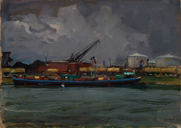 Motiv aus dem Karlsruher Rheinhafen 1926 1930