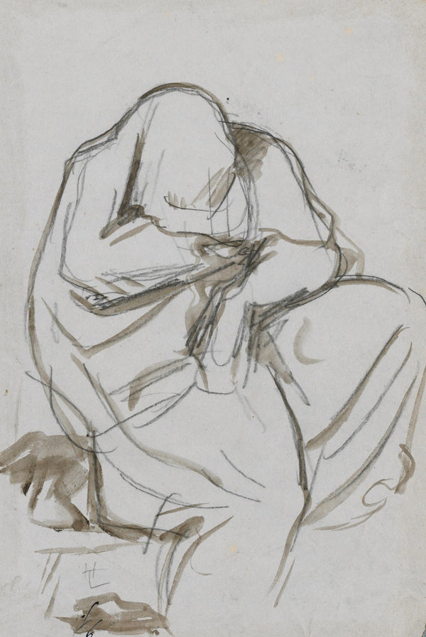 Draped Lamenting Figure 19th century