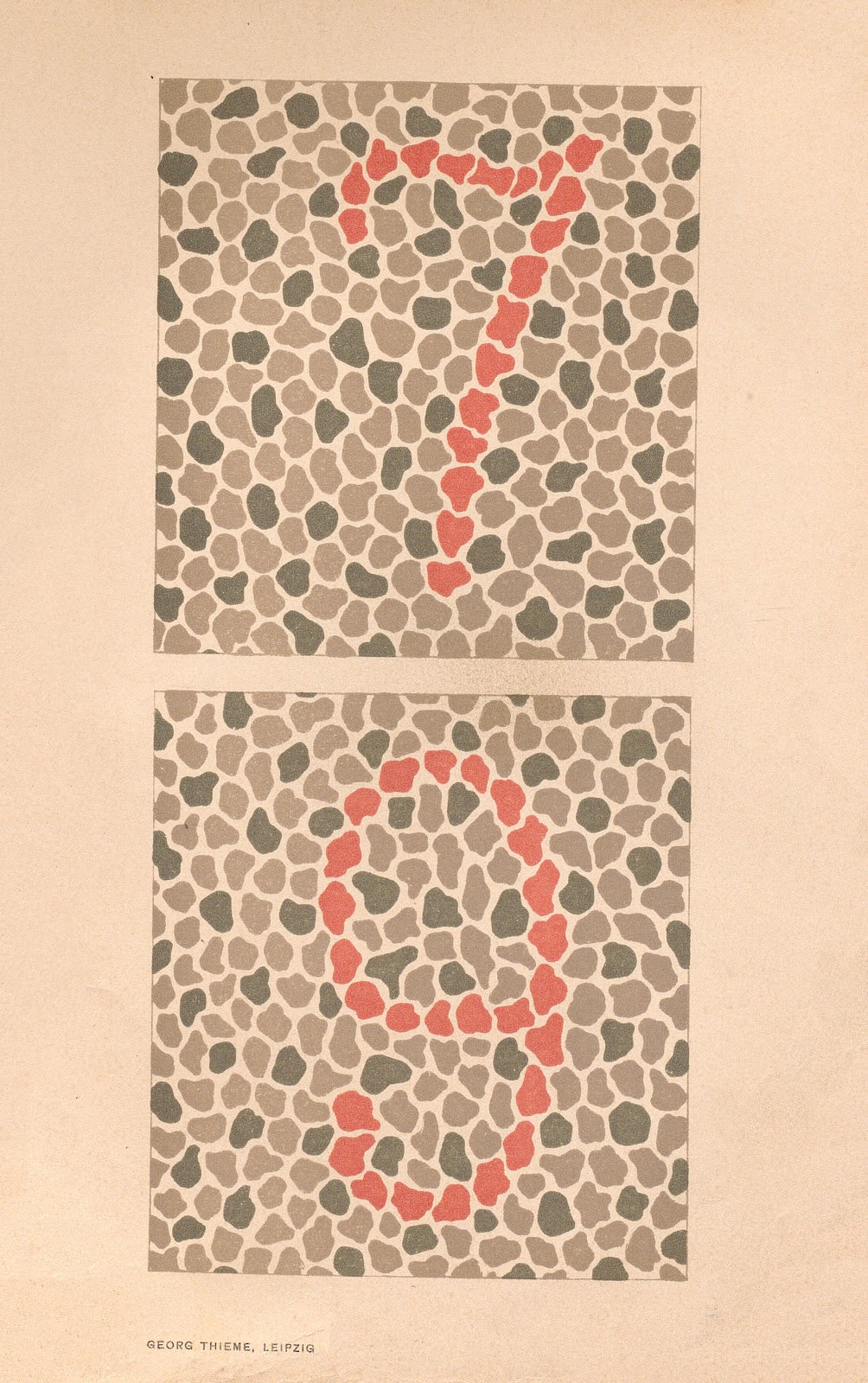 Stillings pseudo isochromatic plates for testing color perception Pl06 1929