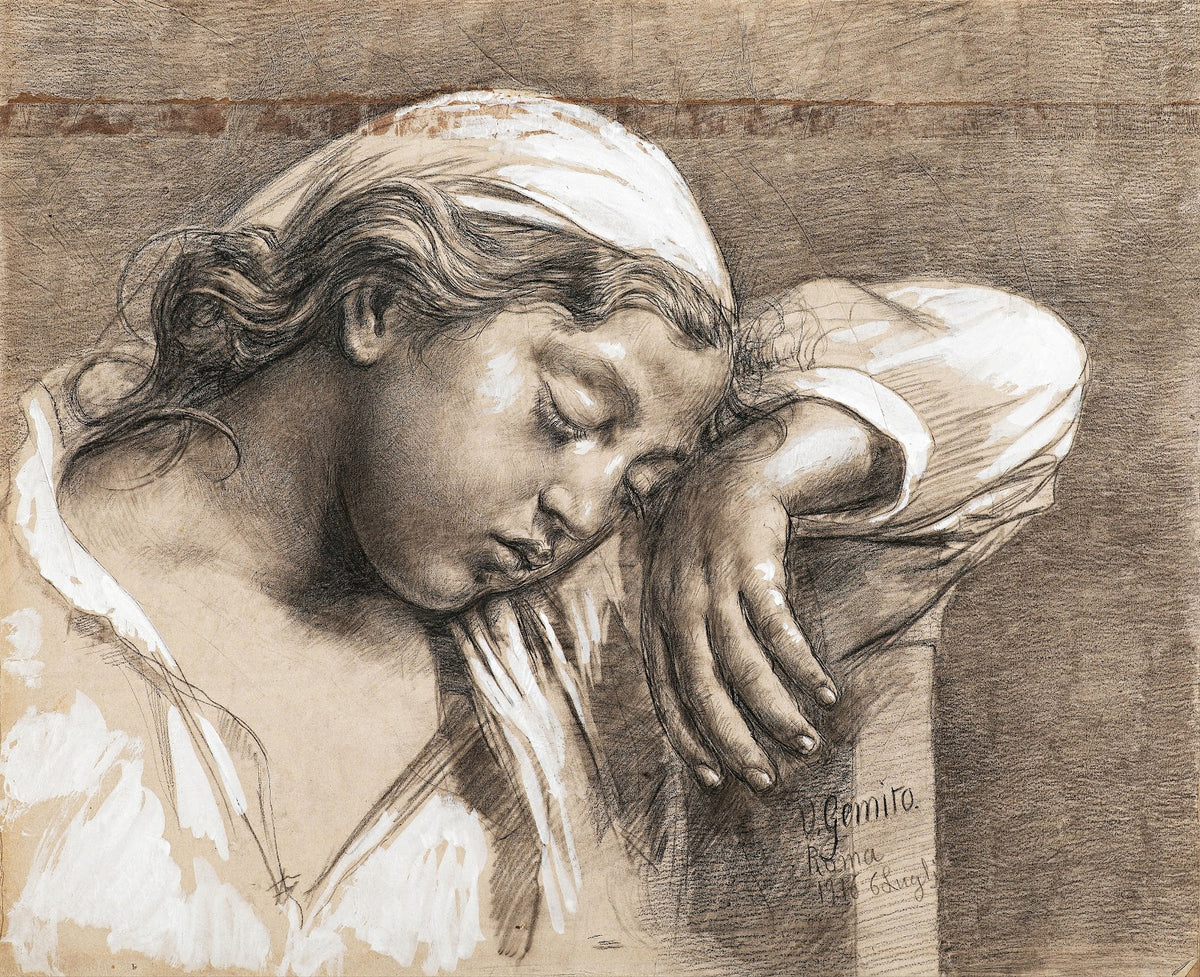 Schlafendes Mädchen 1916