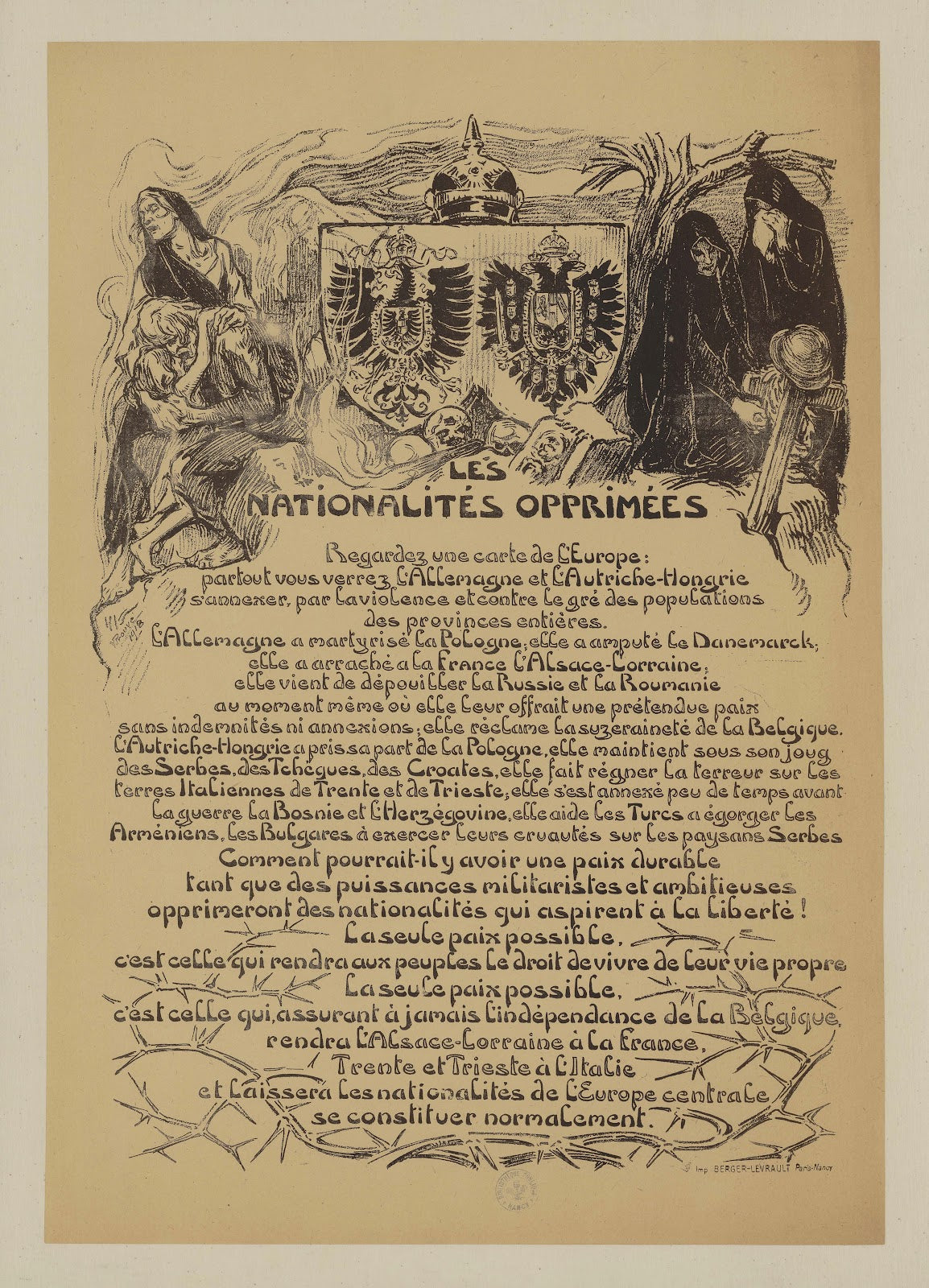 Les nationalités opprimées 1918