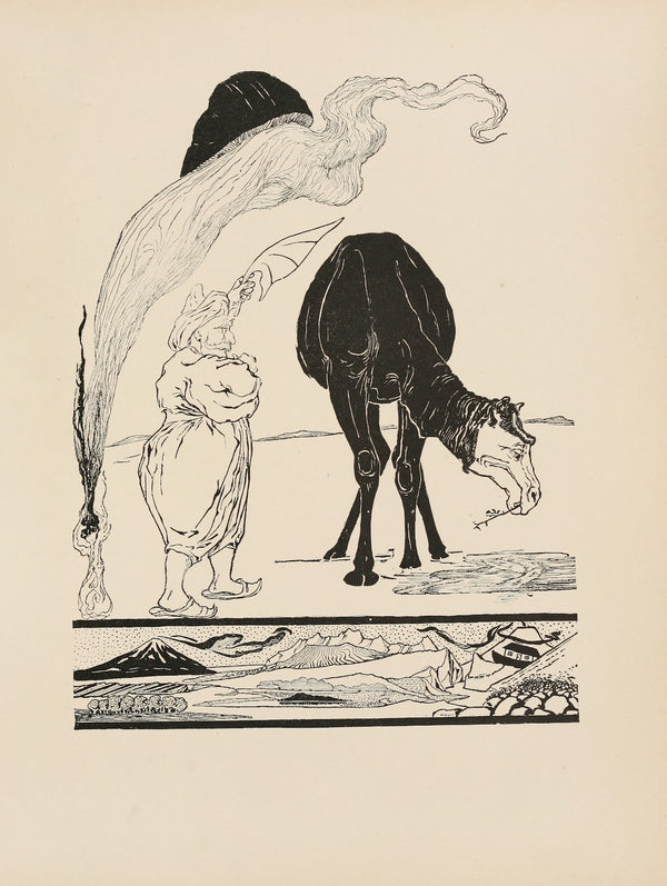 Djinn guiding the magic with his magic fan 1902