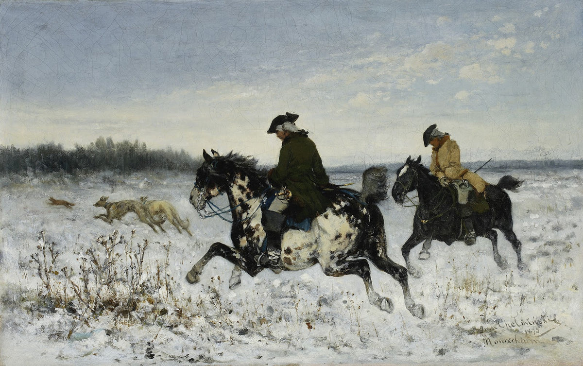 Hunting with greyhounds 1875