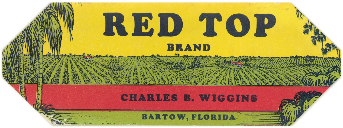 Red Top Brand Produce Label 1930 1950