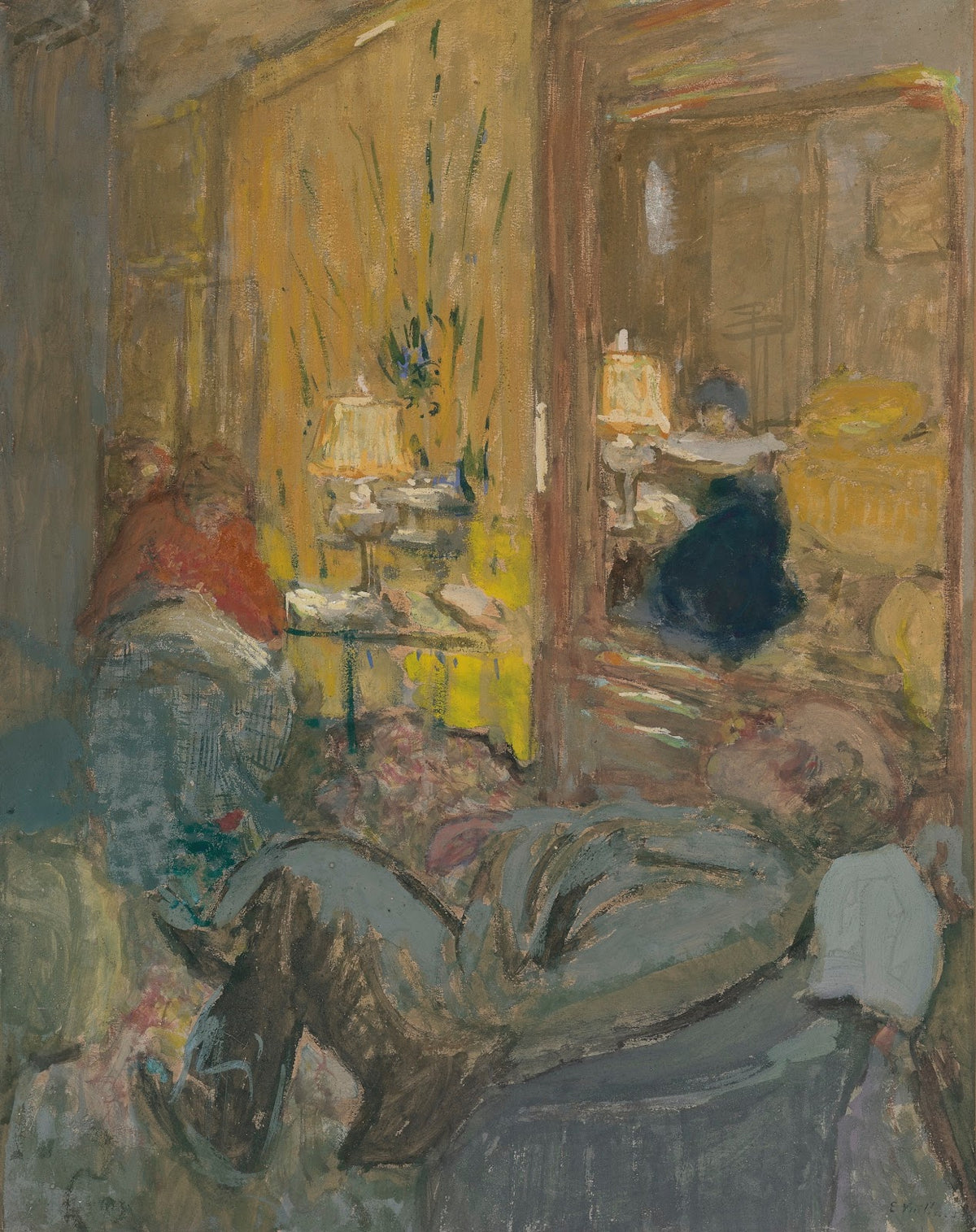 Intérieur aux trois personnages 1910