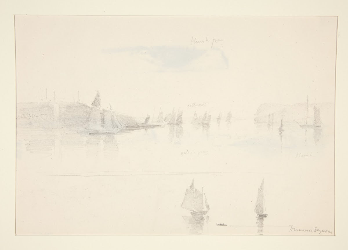 Sailboats in a Bay 19thcentury