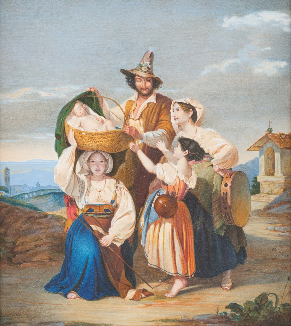 Familiy Of Sheperds On A Hill 1837