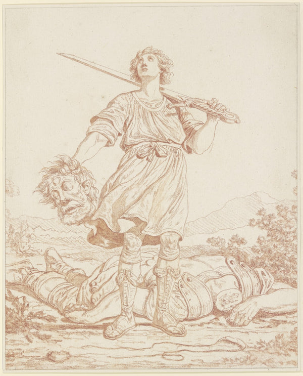 David als Sieger über den Riesen Goliath
