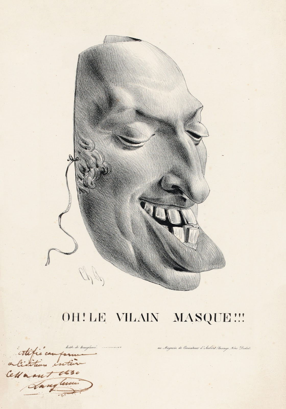 Oh Le vilain masque 1830