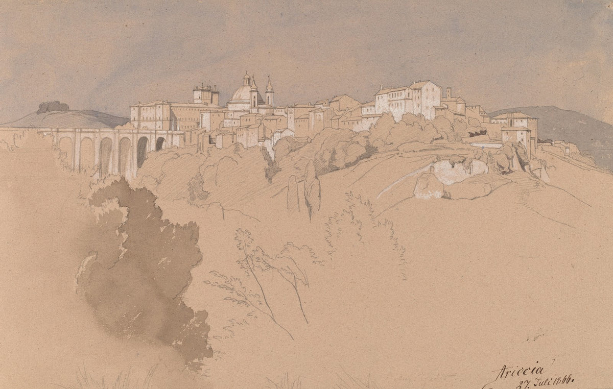 Ariccia Seen from across a Valley 1866