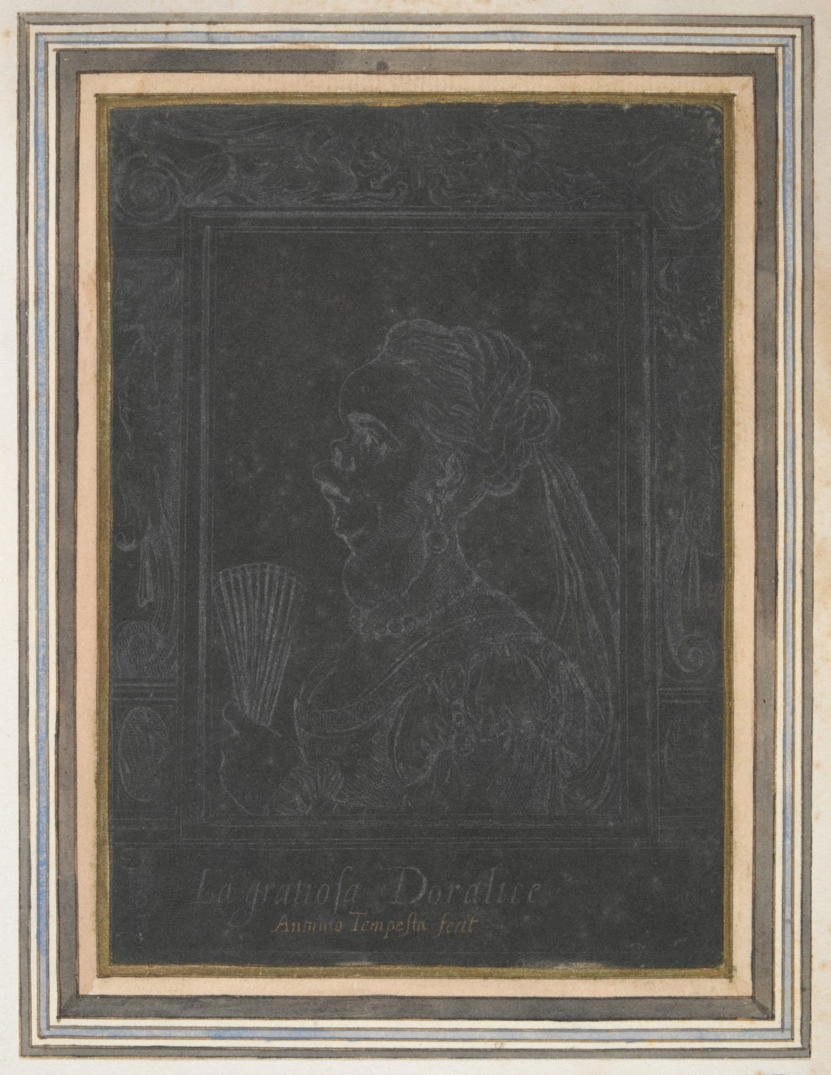 Caricature of a noblewoman 16thcentury