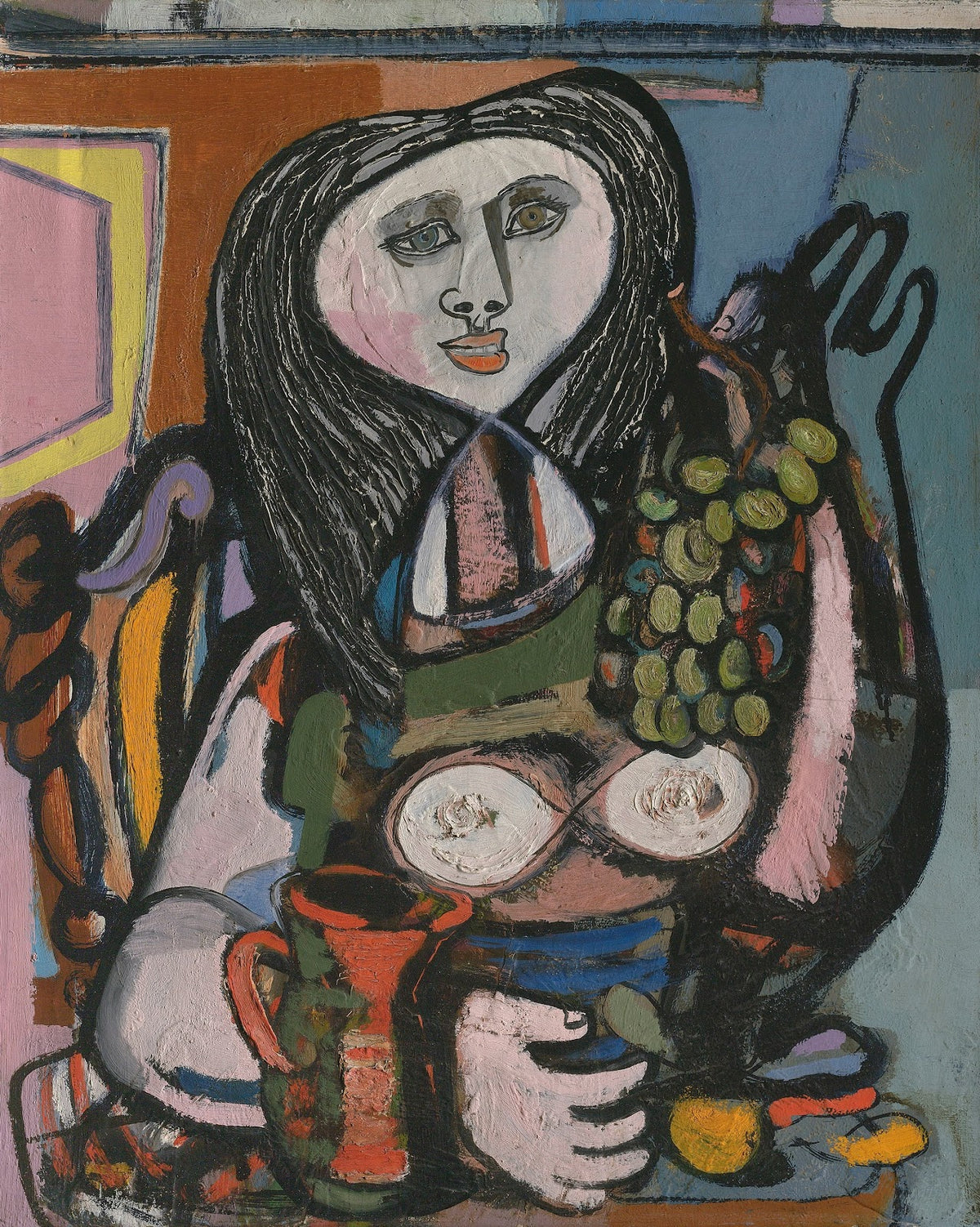 Woman with Grapes