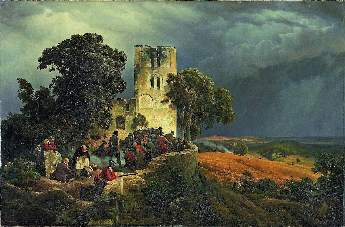 The Siege Defense of a Church Courtyard During the Thirty Years War 1848
