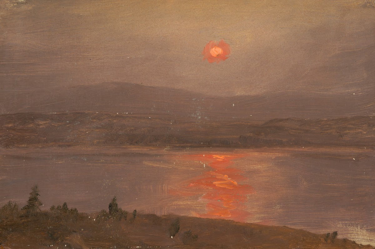 View Across the Hudson at Sunset ca 1890