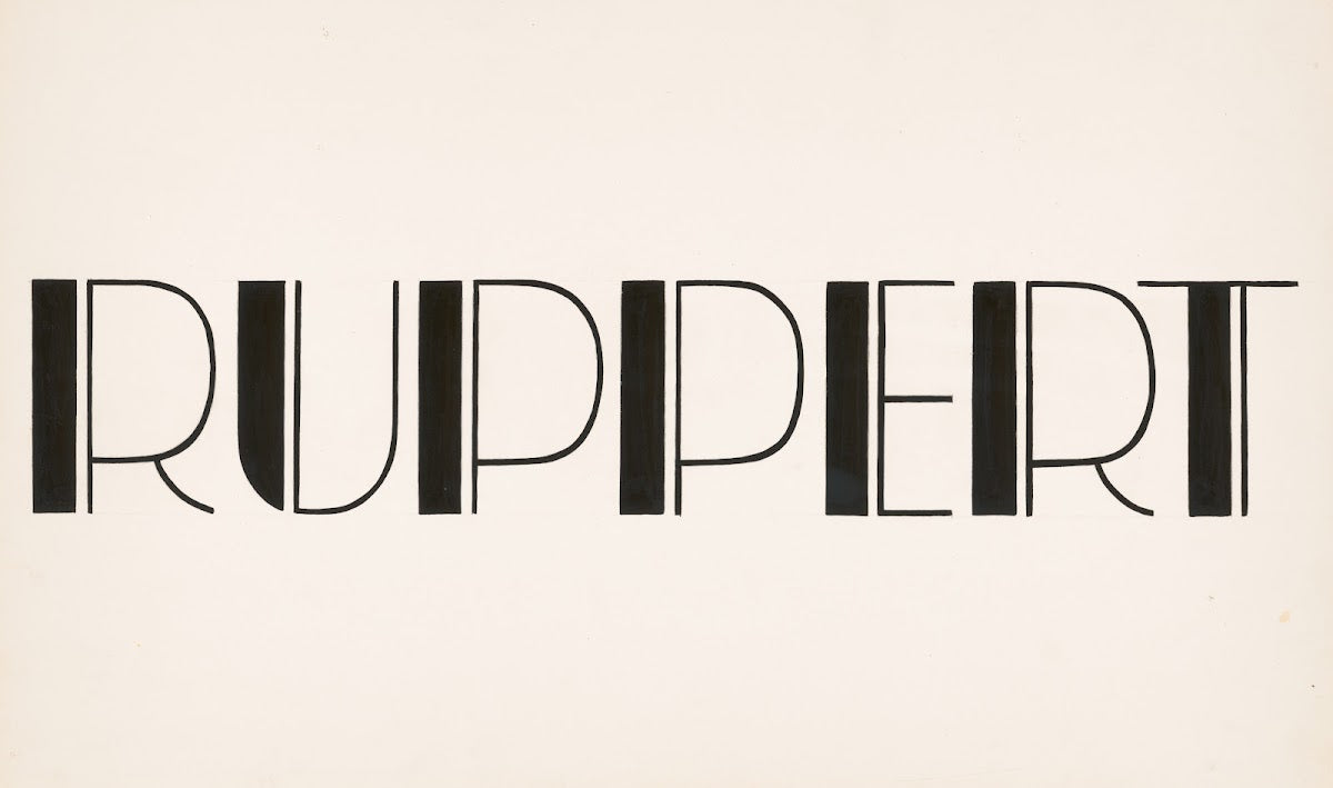 Typographical studies for Ruppert Beer 1935