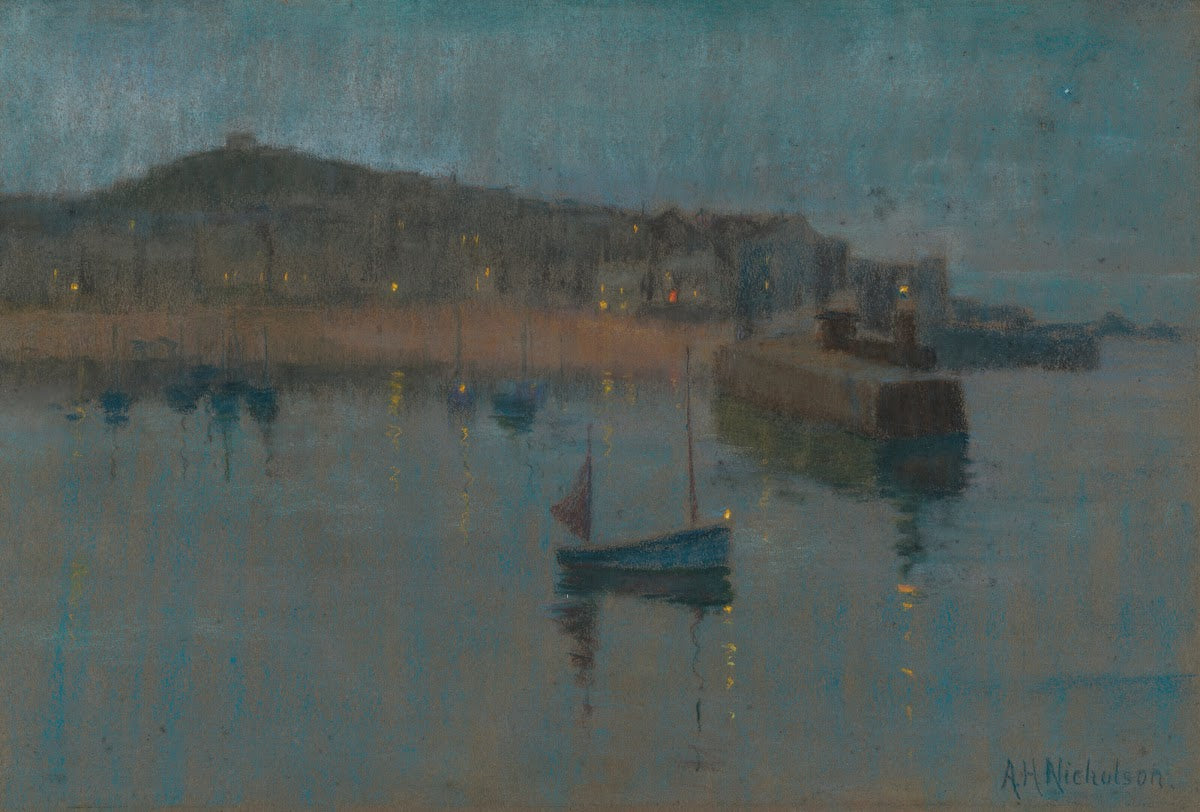 A harbour view at dusk