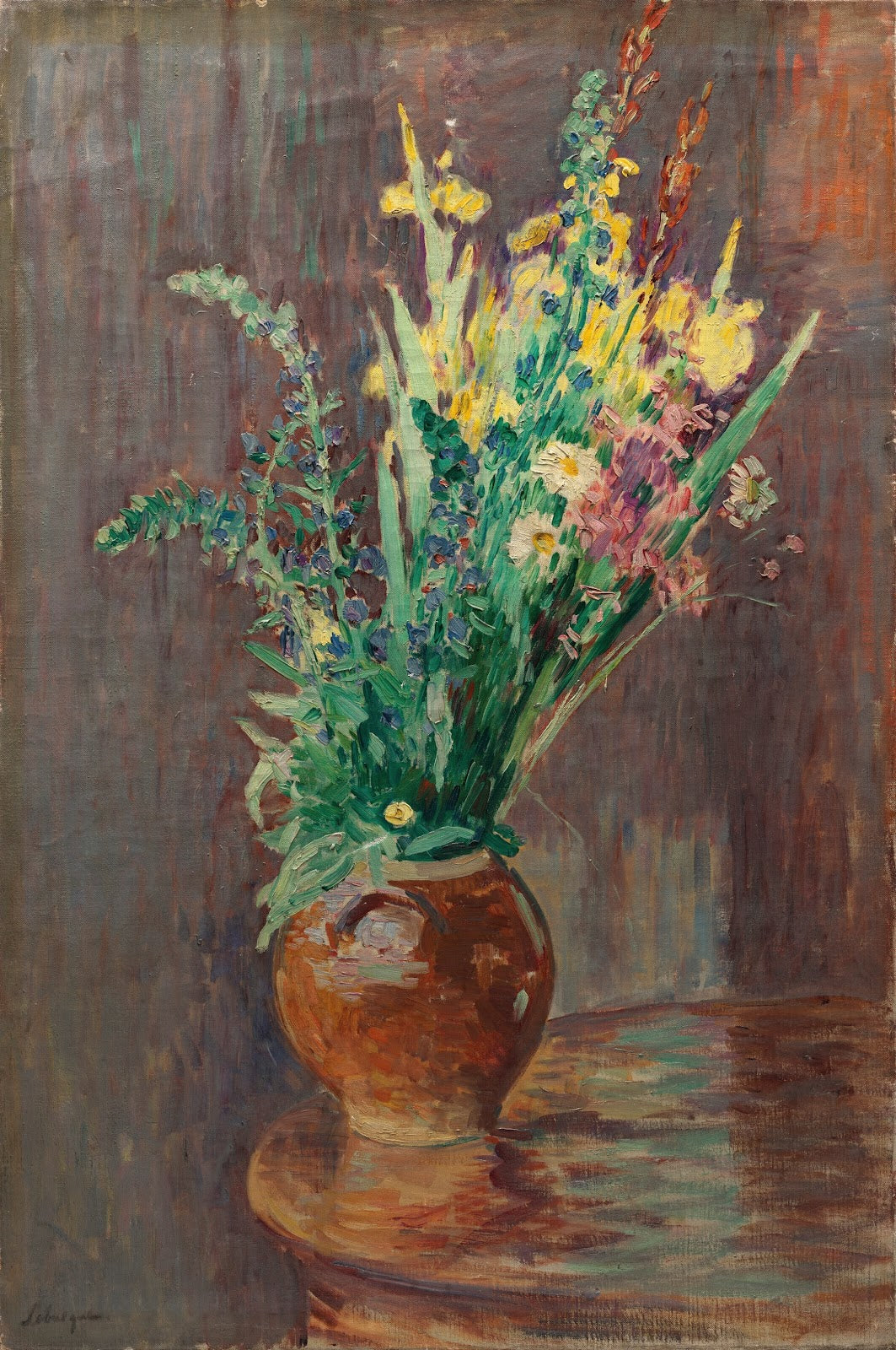Gerbe de fleurs dans un pot