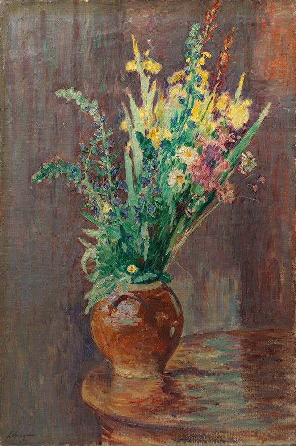 Gerbe de fleurs dans un pot