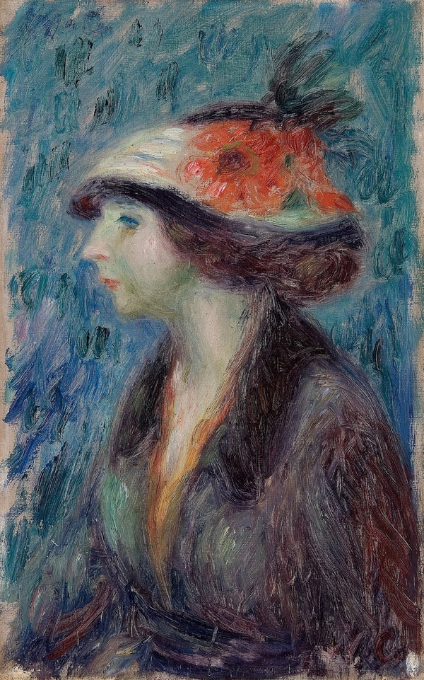Girl with Flowered Hat c 1913