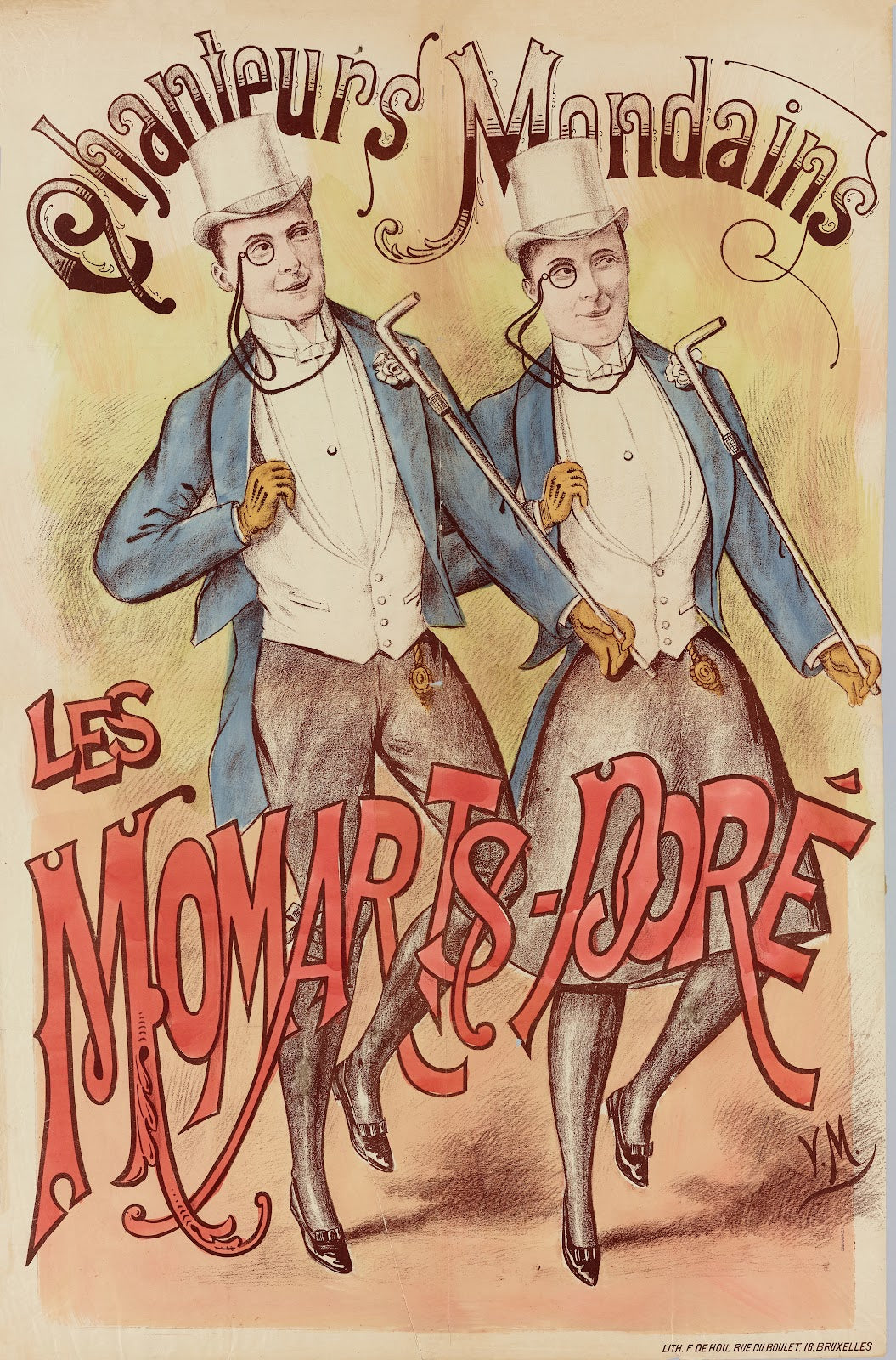 Chanteurs Mondains Les Momarts Dore 1880 1890