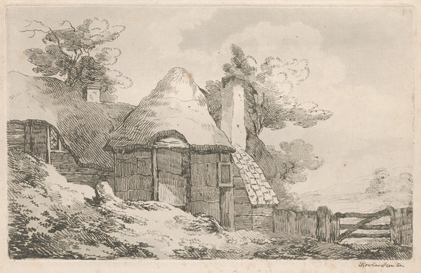 A thatch roof farmhouse 17841789