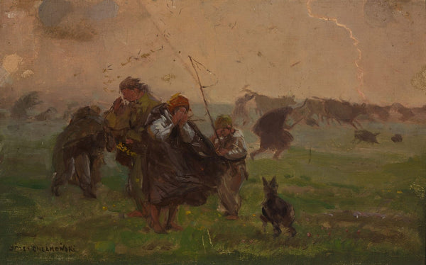 Before the storm sketch for the painting Storm circa 1896