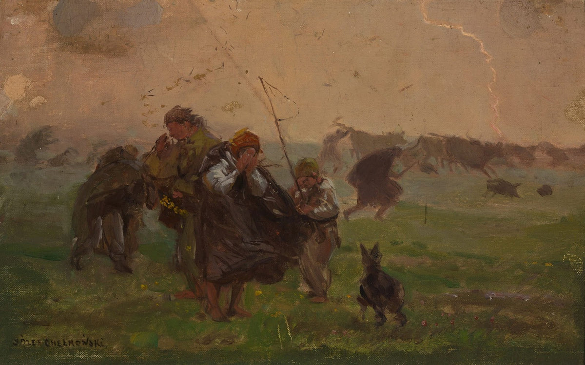 Before the storm sketch for the painting Storm circa 1896