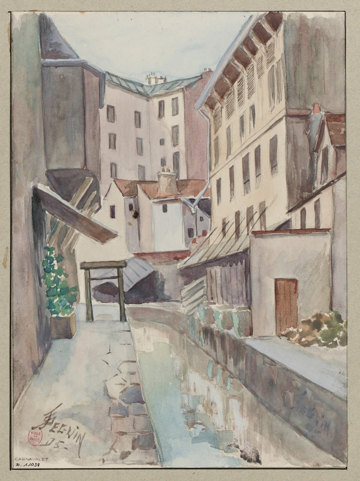 Le bord de la Bièvre à lavenue des Gobelins 1895