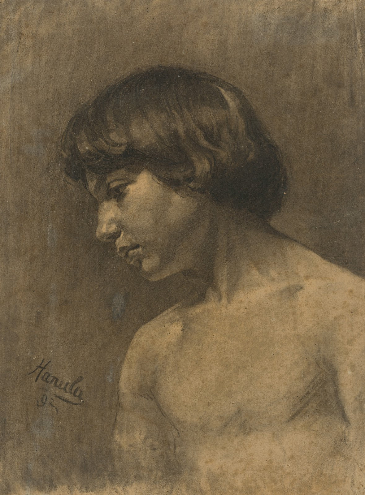 Study of a boys head