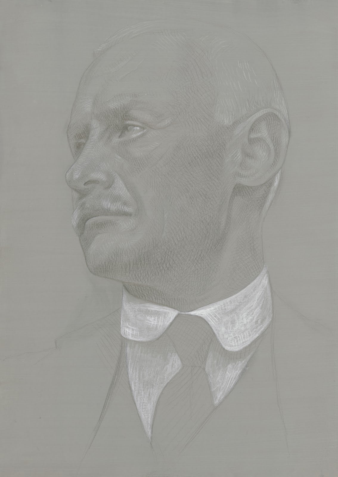 Portrait of a male head